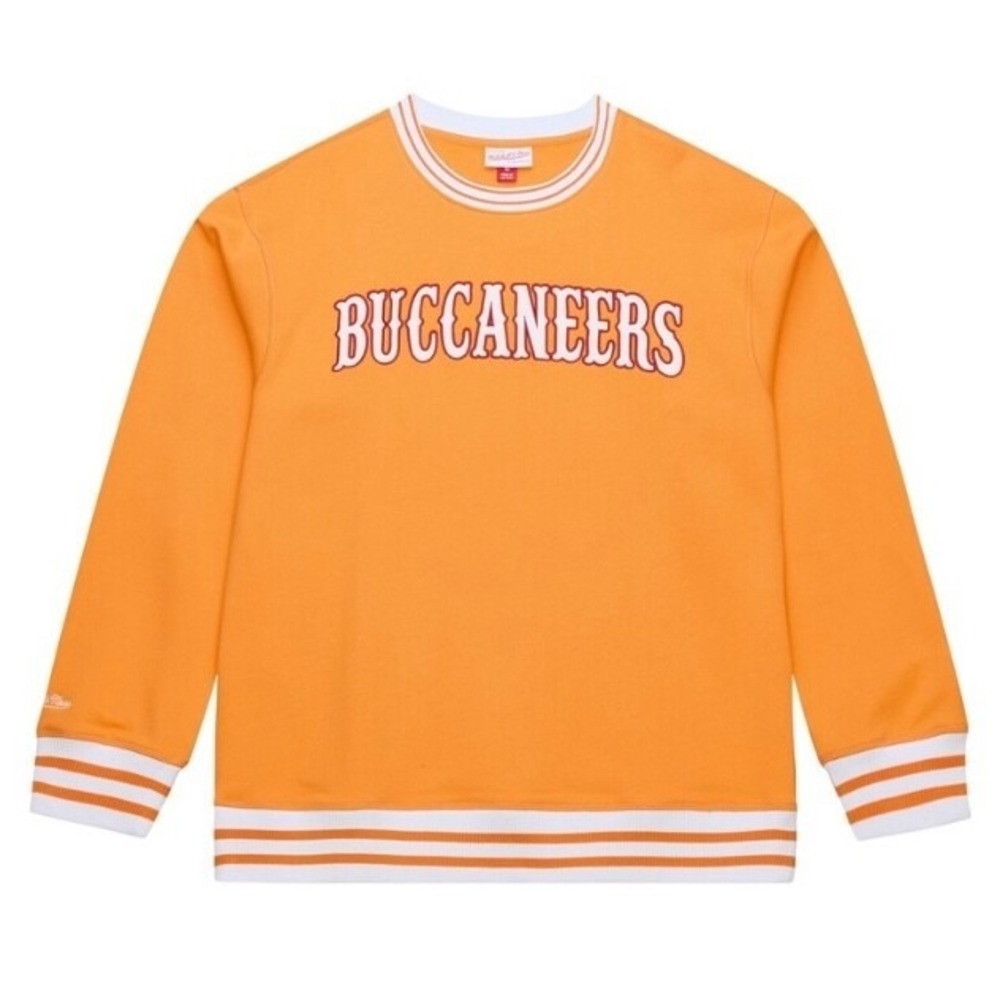 Tampa Bay Buccaneers NFL Coaches Sweatshirt Large Orange 50th Season M & N New